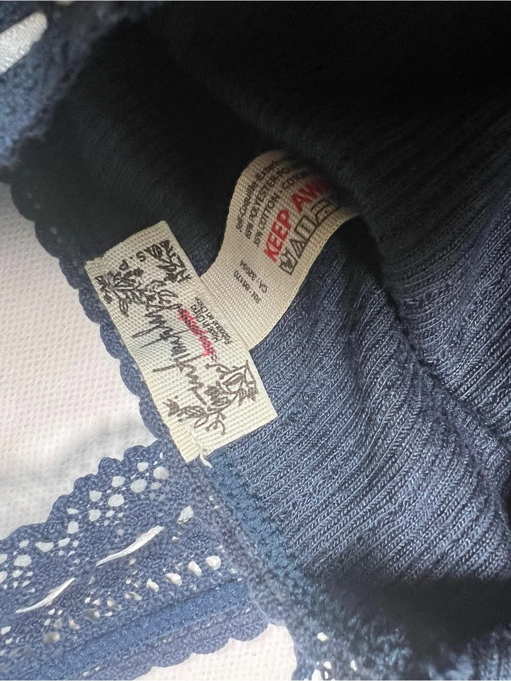 NWOT Free People Only You Tank Blue Denim & White Small
